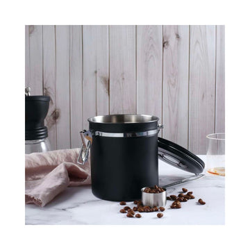Sherwood Home Filter Brew Coffee Bean/Grounds Air Tight Storage Canister - Black - 500ml